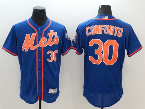 Mets #30 Michael Conforto Blue Flexbase Authentic Collection Stitched MLB Jersey